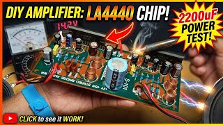How to Make a High Power Audio Amplifier using LA4440 IC DIY project assembly bridge