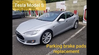 How to replace parking  brake pads on Tesla Model S