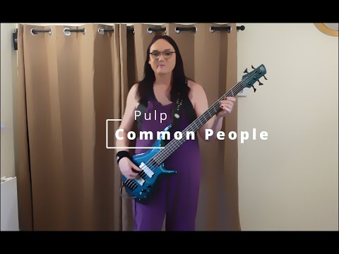 Common People, Pulp - Bass cover + lyrics!