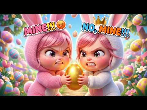 Cute Bunny Sisters Easter Egg Fight 🐰🥚 | 3D Animated Short Story.     #3danimation   #animatedstory
