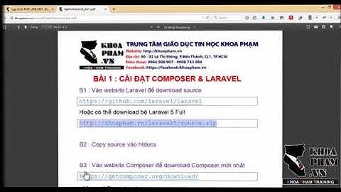 Bài 1  Hướng Dẫn Cài Đặt Laravel 5 x   Composer
