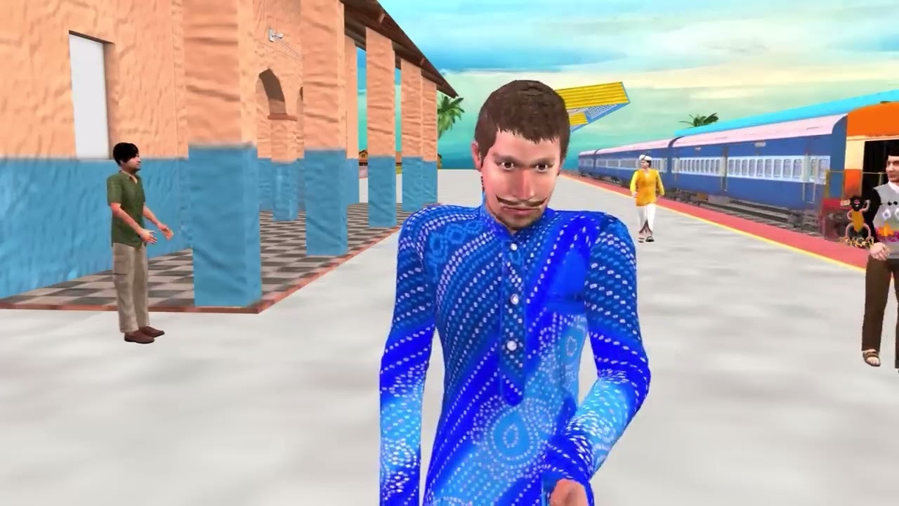 Train Me Bread Pakoda Food Cooking Ban in Railway Station Hindi Kahani Moral Stories Comedy Video.