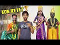 Kon jeeta? 🏆 Durga Maa Avtar Ya Pushpa Raj? Navratri Fancy Dress VLOG