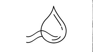 Water Line Icon On The Alpha Channel