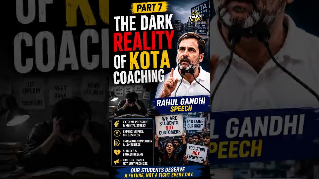 The Dark Reality of Kota Coaching  Rahul Gandhi Speech part 7