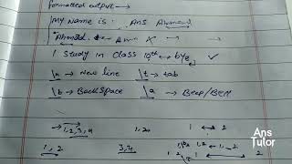 Write a program to print formatted out using escape sequences | 10th Computer Science Practical 2