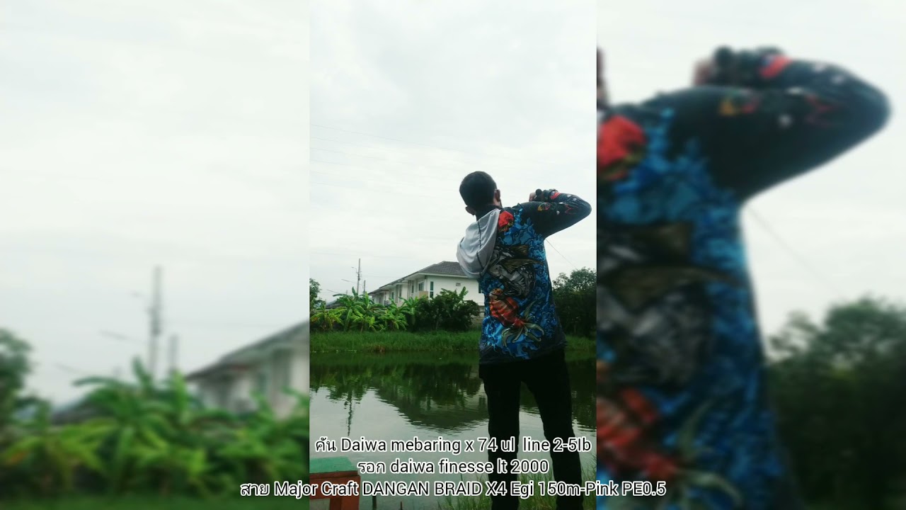 คัน Daiwa mebaring x 74 ul  line 2-5Ib ผิดคิว มาตกปลานิล แต่ดันโดนสวาย3โล+