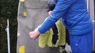 Intersport Steppjacke, Kaputt, Verschlissen, Gerippt