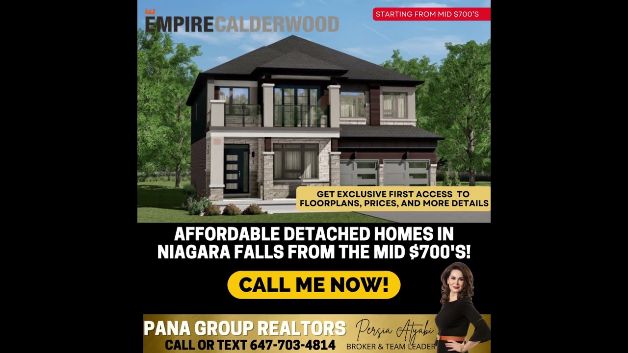 Don't miss out on these Affordable Detached Homes in Niagara Falls From The Mid $700's!