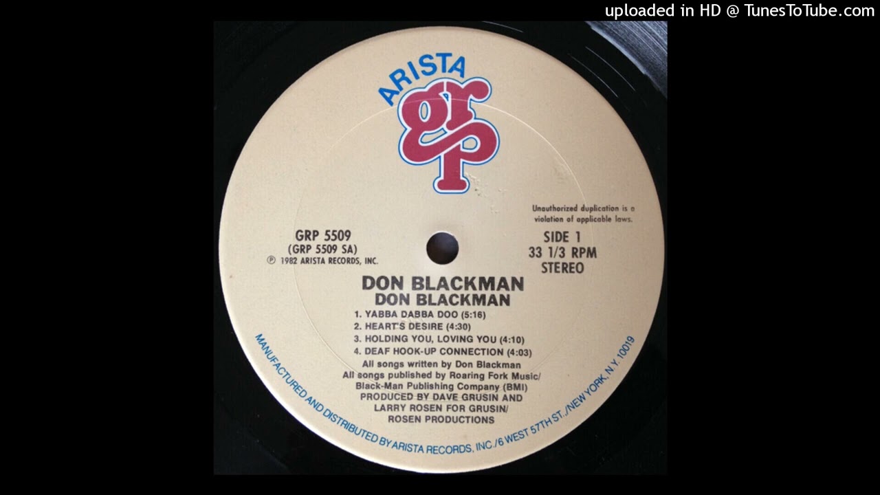 Don Blackman - Heart's Desire 1982 - YouTube