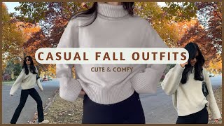 CASUAL FALL OUTFITS 🍂♡ | cozy fall lookbook, college outfit inspo, trendy