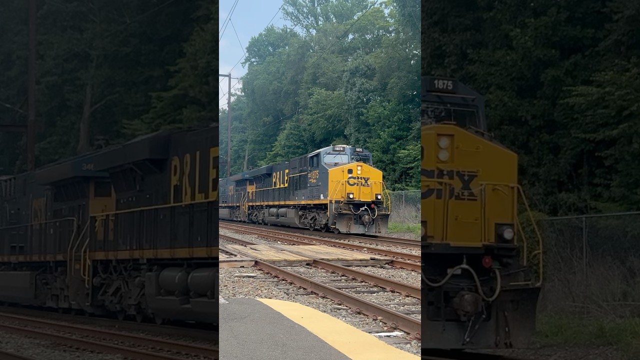 CSX 1875 P&LE heritage unit at Woodbourne!!! 