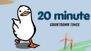 20 Minute Countdown Timer | Walking Duck | Relax & Focus