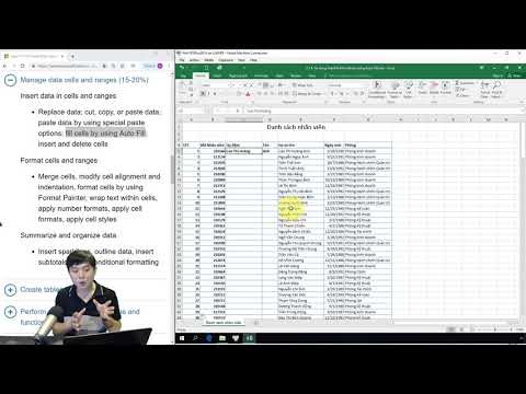 Video Ôn thi MOS Excel 2016: 2.1.4. Điền đầy dữ liệu sử dụng... - youtube