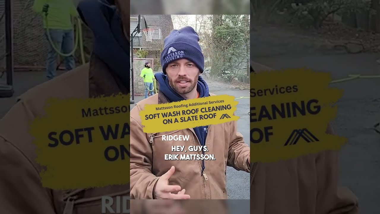 Roof Cleaning on a SLATE ROOF in Ridgewood, NJ