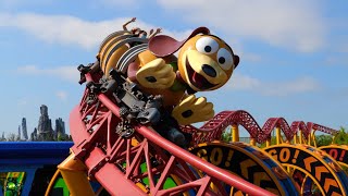 Slinky Dog Dash Roller Coaster Complete Ride POV | Walt Disney World Hollywood Studios Florida 2020