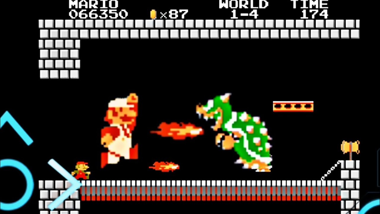 Super Mario Bros - Super Mario Bros Gameplay - Fight First Boss - YouTube