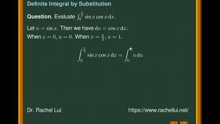 Definite integral by method of substitution Example 3