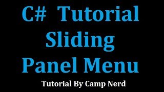 Slide Panel Tutorial in C#