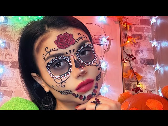 Spit painting Halloween makeup ASMR 🎃
