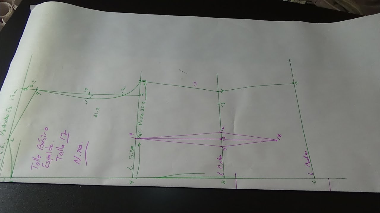 Talle Básico para Niña talla 12 ESPALDA