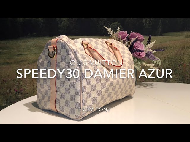 Louis Vuitton Speedy Bandouliere 30 Damier Azur Review, Speedy B