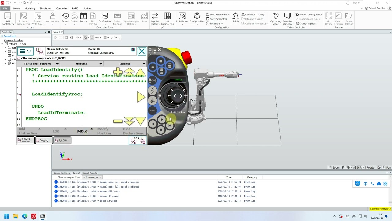 How to configure Load identify in ABB ROBOT(IRC5)