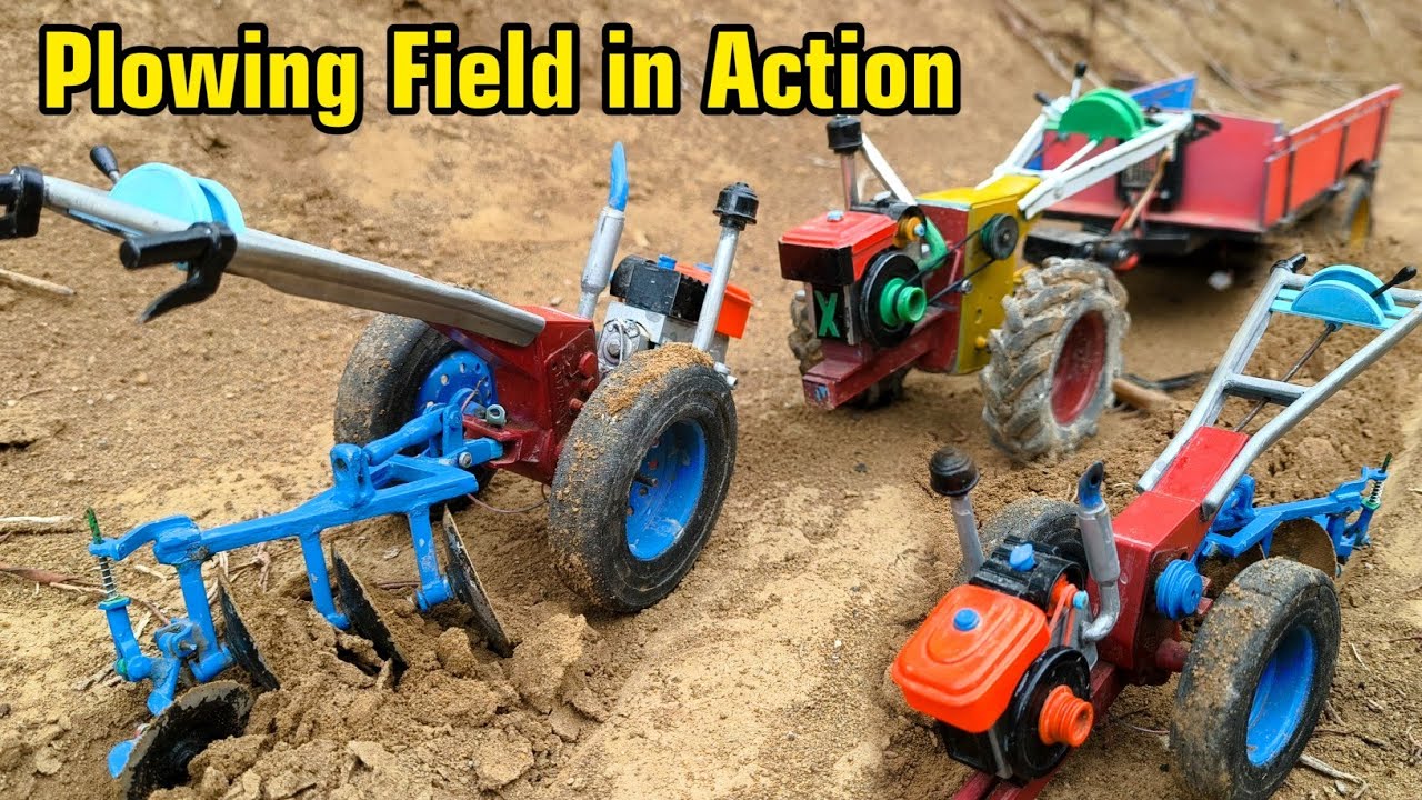Powerful DIY Mini Tractor Plowing Field | Amazing Farming Machine in Action