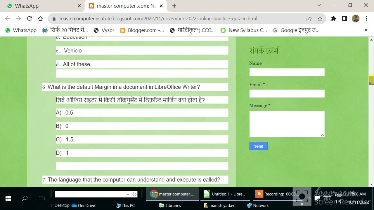 ccc november 2022 ccc exam question answer in hindiccc new syllabus 2022computer question for ccc