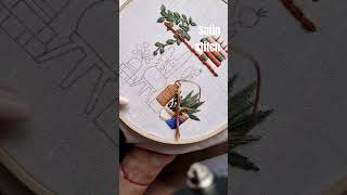 Satin stitch Hand embroidery for beginners #embroiderypattern #satinstitch #handembroidery #stitch