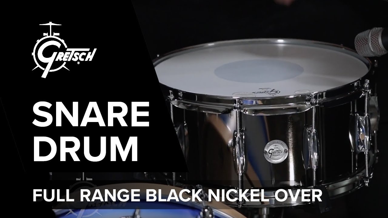 Gretsch Drums Full Range Black Nickel Over Steel Snare