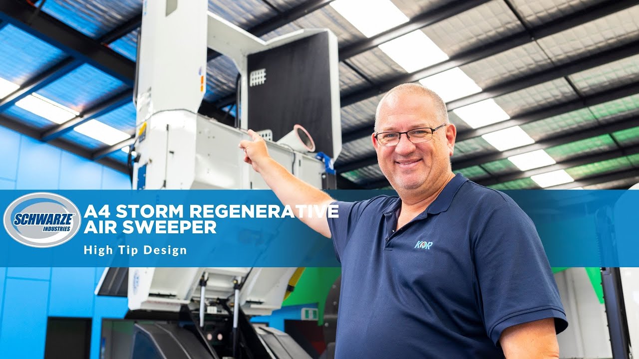 High Tip Design of the Schwarze A4 Storm Regenerative Air Sweeper