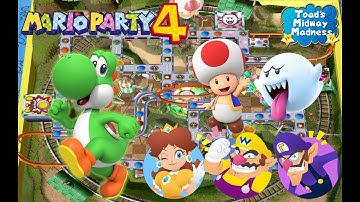 Mario Party 4 - Yoshi vs Daisy vs Wario vs Waluigi - Toad