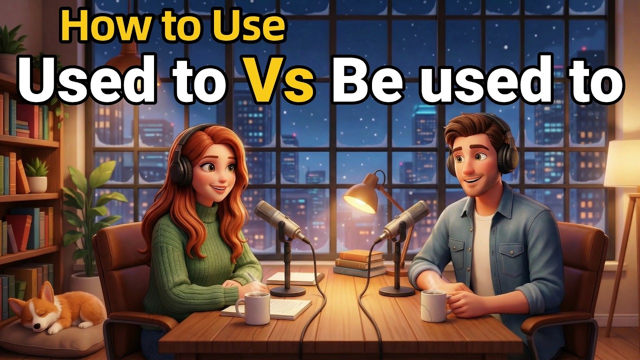 How to Use USED TO vs BE USED TO in Everyday English | Daily English Conversations | English Podcast