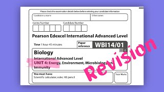IAL Biology Unit 4 Revision Session
