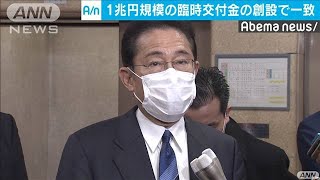 1兆円規模の臨時交付金設ける　麻生・岸田会談一致(20/04/03)