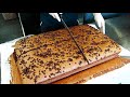 초코 대왕 카스테라 만들기/Amazing Giant Chocolate  Castella / making Chocolate Jiggly Cake / korean street food