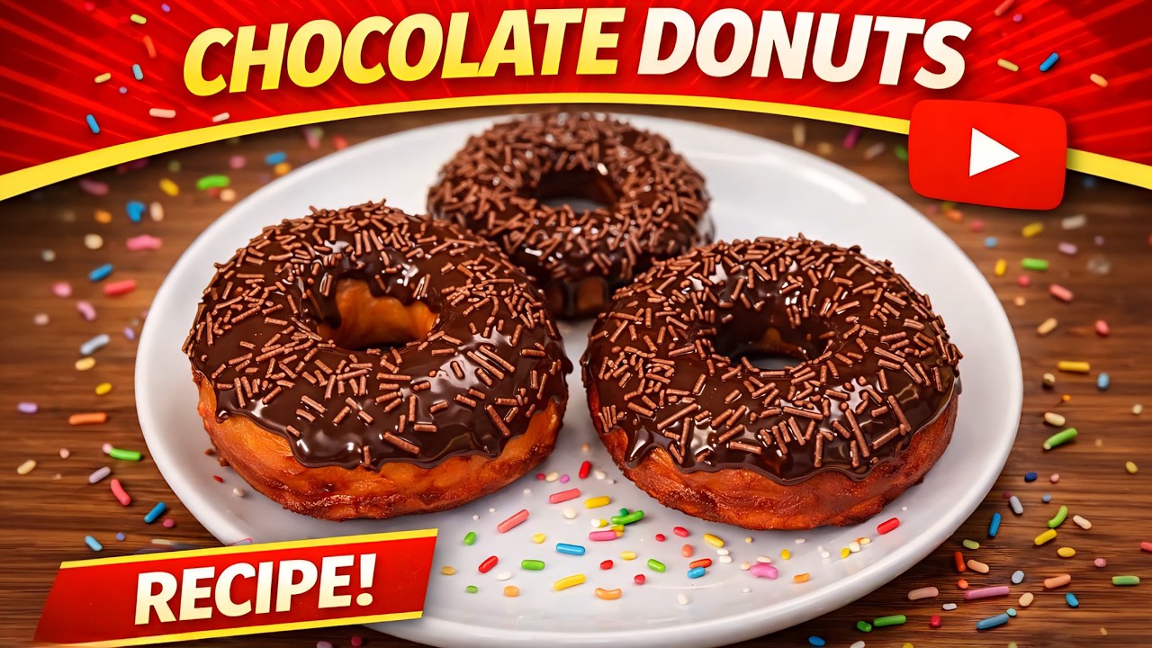 Soft & Fluffy Chocolate Donuts | Easy Homemade Chocolate Donut Recipe!