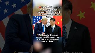 ⚡️🇨🇳🇺🇸 President Trump Says He hopes to negotiate trade deals with China Xi | Putin #shorts