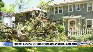 Crews evaluate storm-torn areas in Kalamazoo