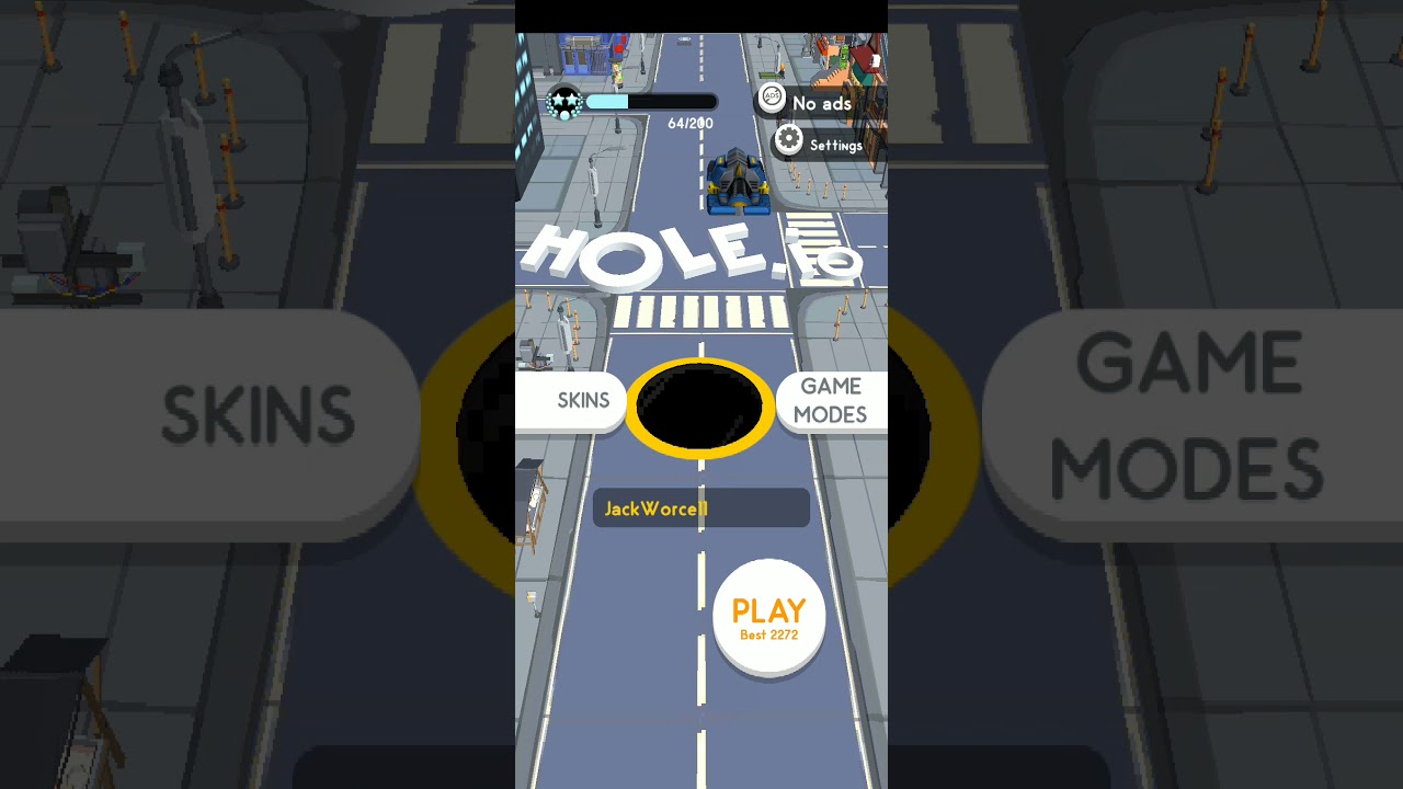 I overpassed my cousin in hole.io!