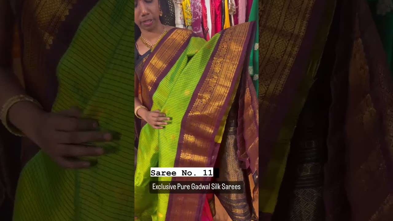 Pure Handloom Gadwal Silk Sarees | Saree No. 11
