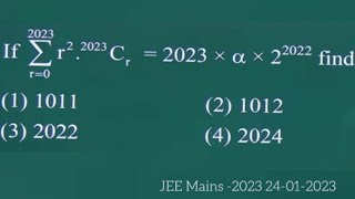 Find the value of alpha..... | jee mains 2023 January 24 shift 1 Question paper solution