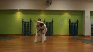 Shihan Simon Forster, Chief Instructor Of Hakkaku Do, Demonstrating Take Downs.