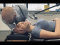 Neck explosion  total spine crunches asmr chiropractic into microphone