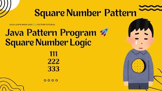 Java Pattern Program: Square Number Pattern Printing | Learning by Doing with harichselvamc