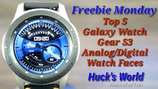 Top 5 Free Galaxy Watch/Gear S3 Analog Watch Face (Freebie Monday) screenshot 3
