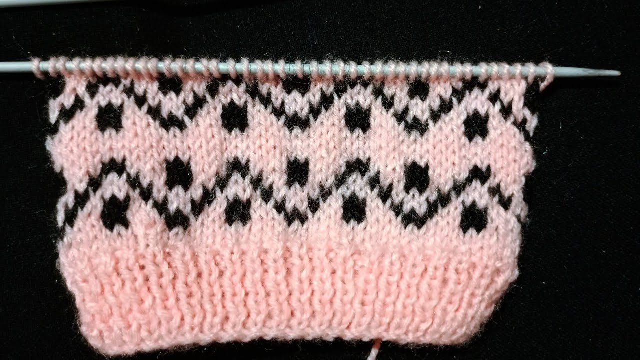 double-colour-sweater-design-192-easy-sweater-design-youtube