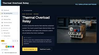 Thermal Overload Relay — Heat, Trip Contact and Reset