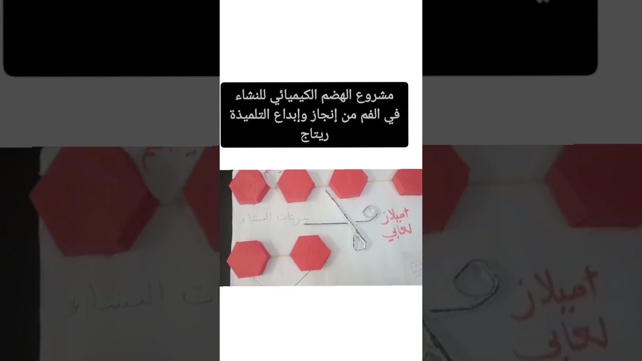 مشروع الهضم الكيميائي للنشاء في الفم من إنجاز  المبدعة ريتاج